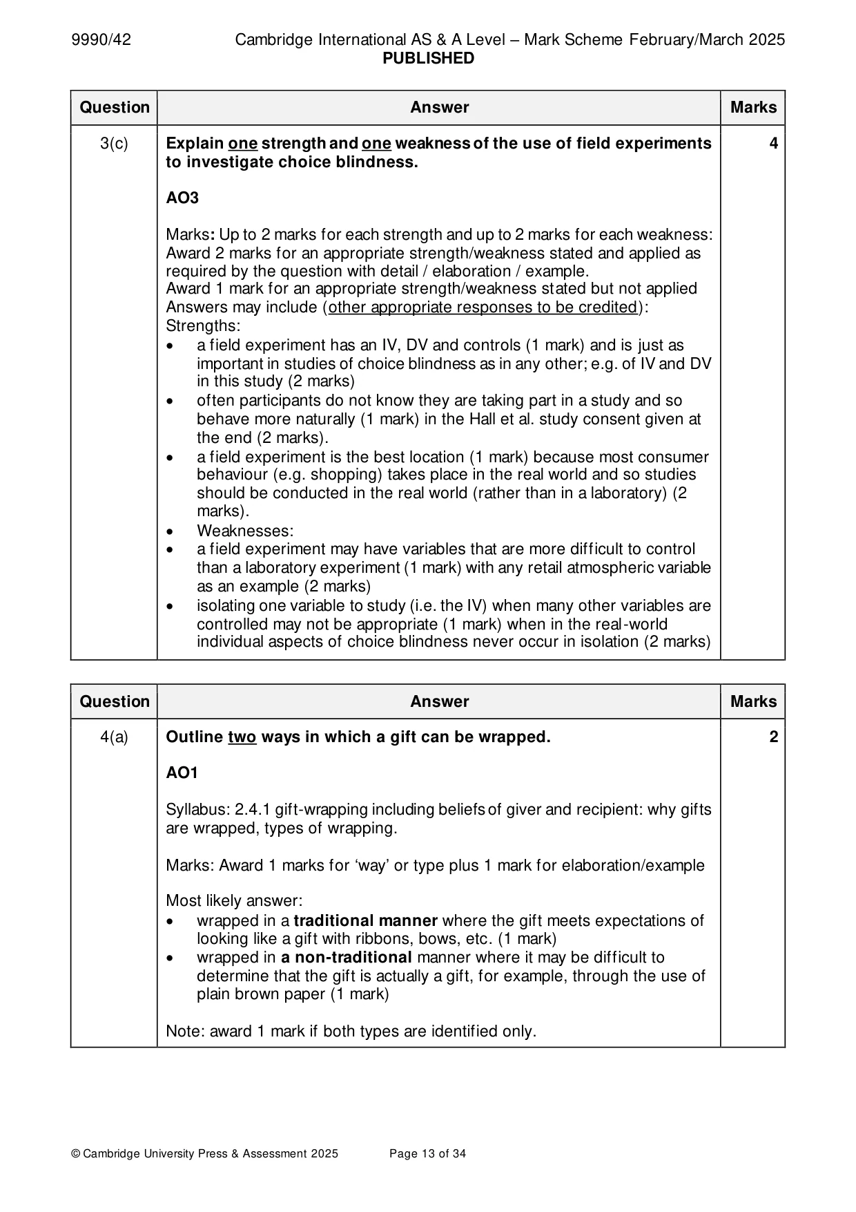 Mark scheme, page 13 of 34