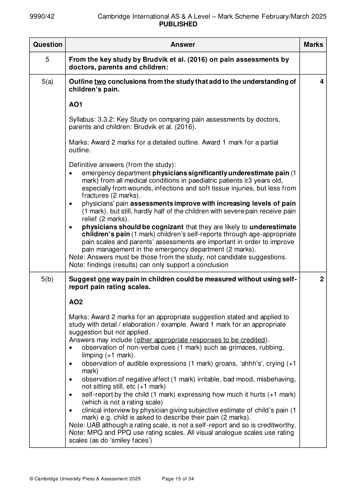 Mark scheme, page 15 of 34