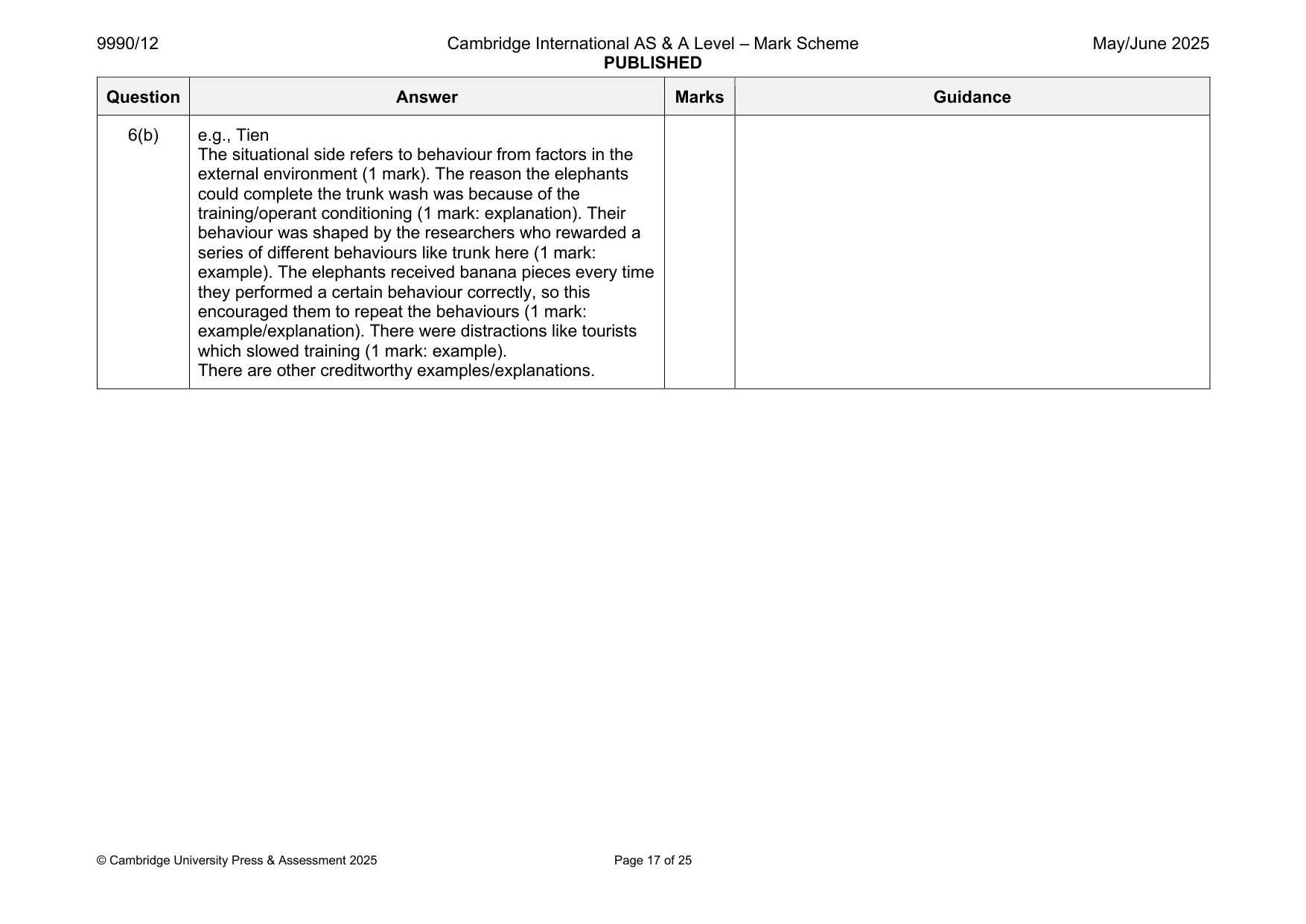 Mark scheme, page 17 of 25