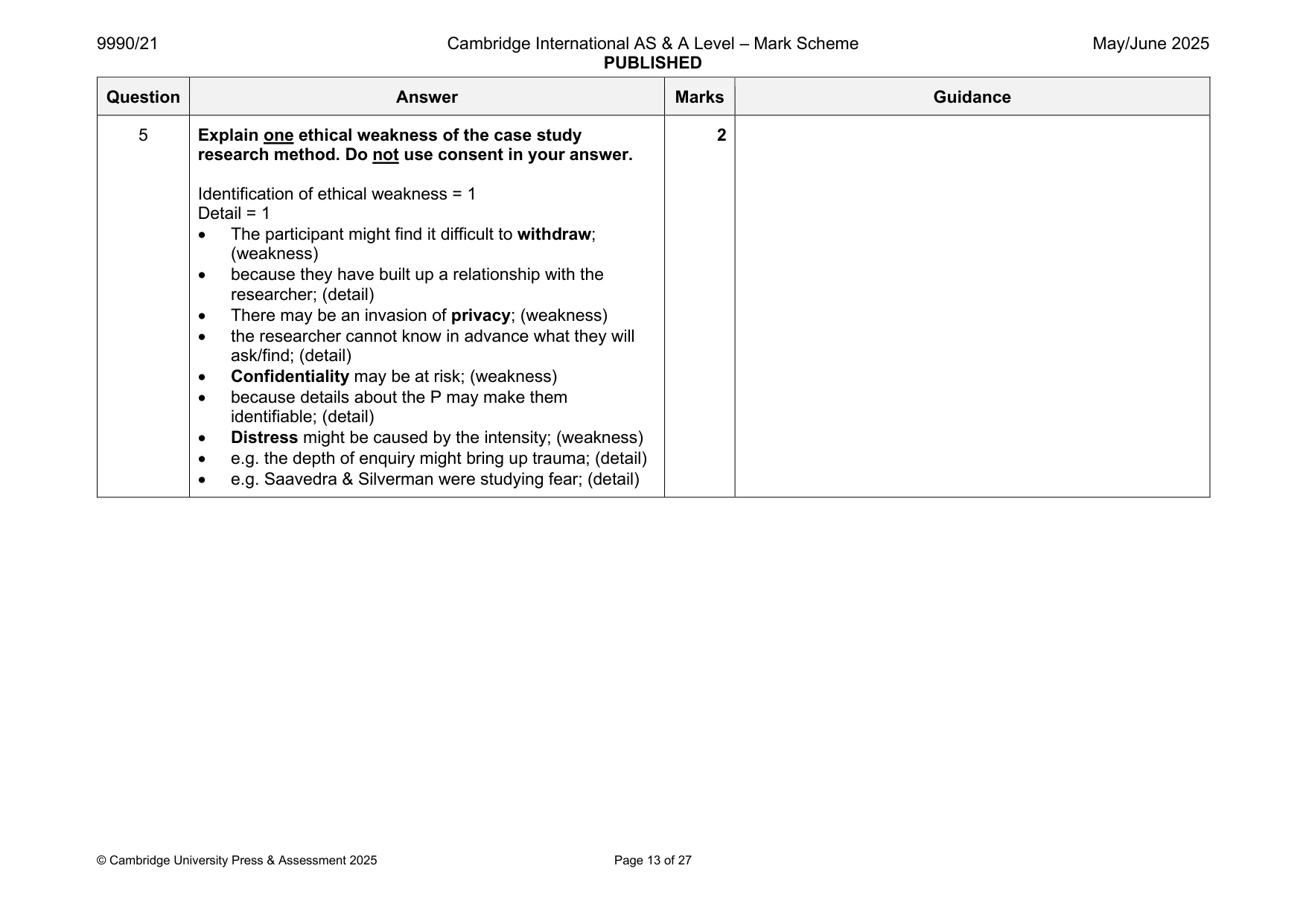 Mark scheme, page 13 of 27