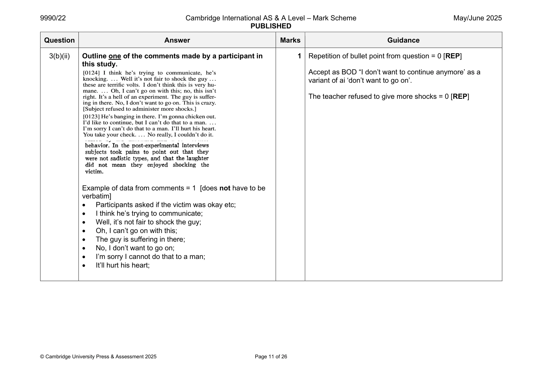 Mark scheme, page 11 of 26