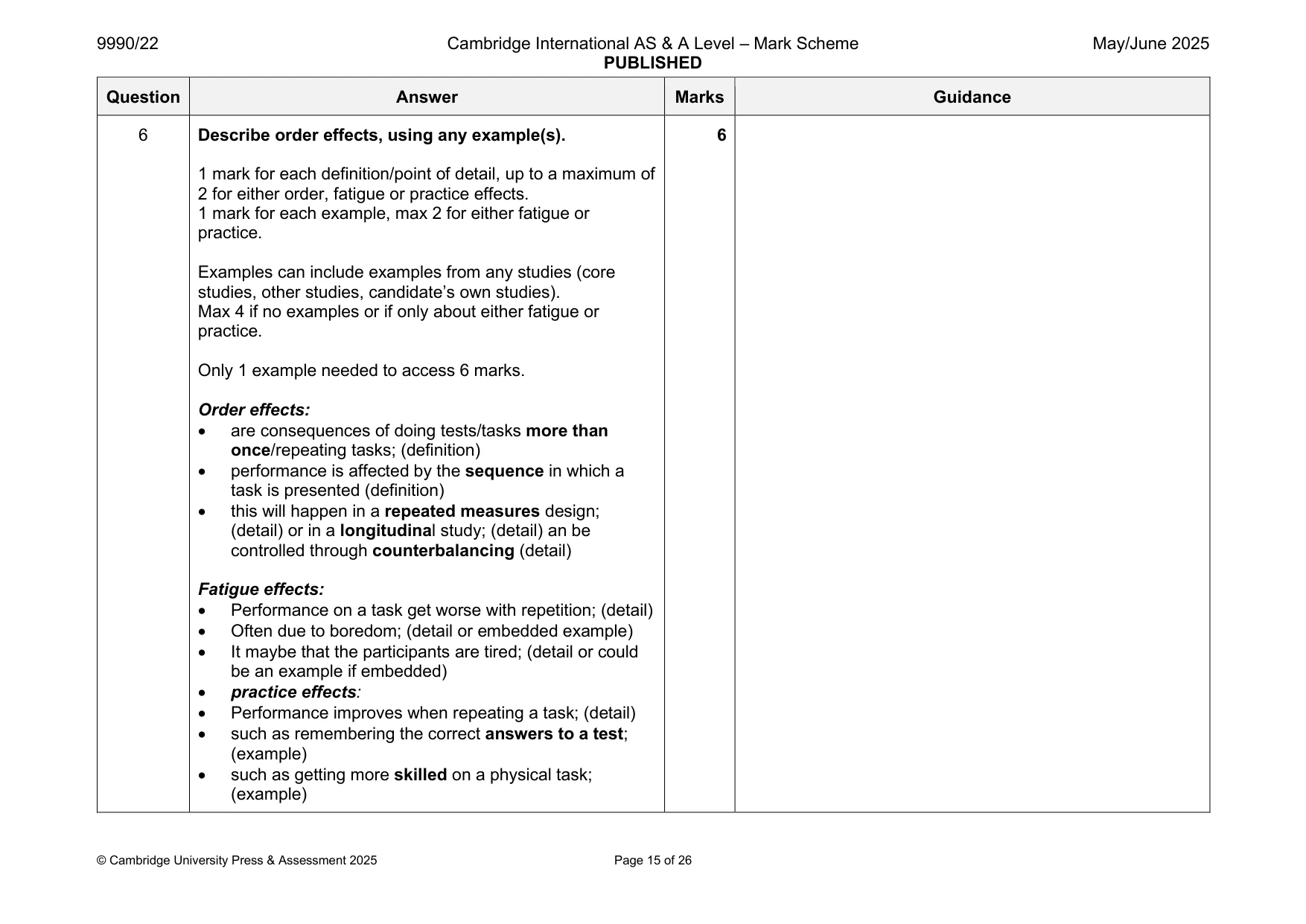 Mark scheme, page 15 of 26