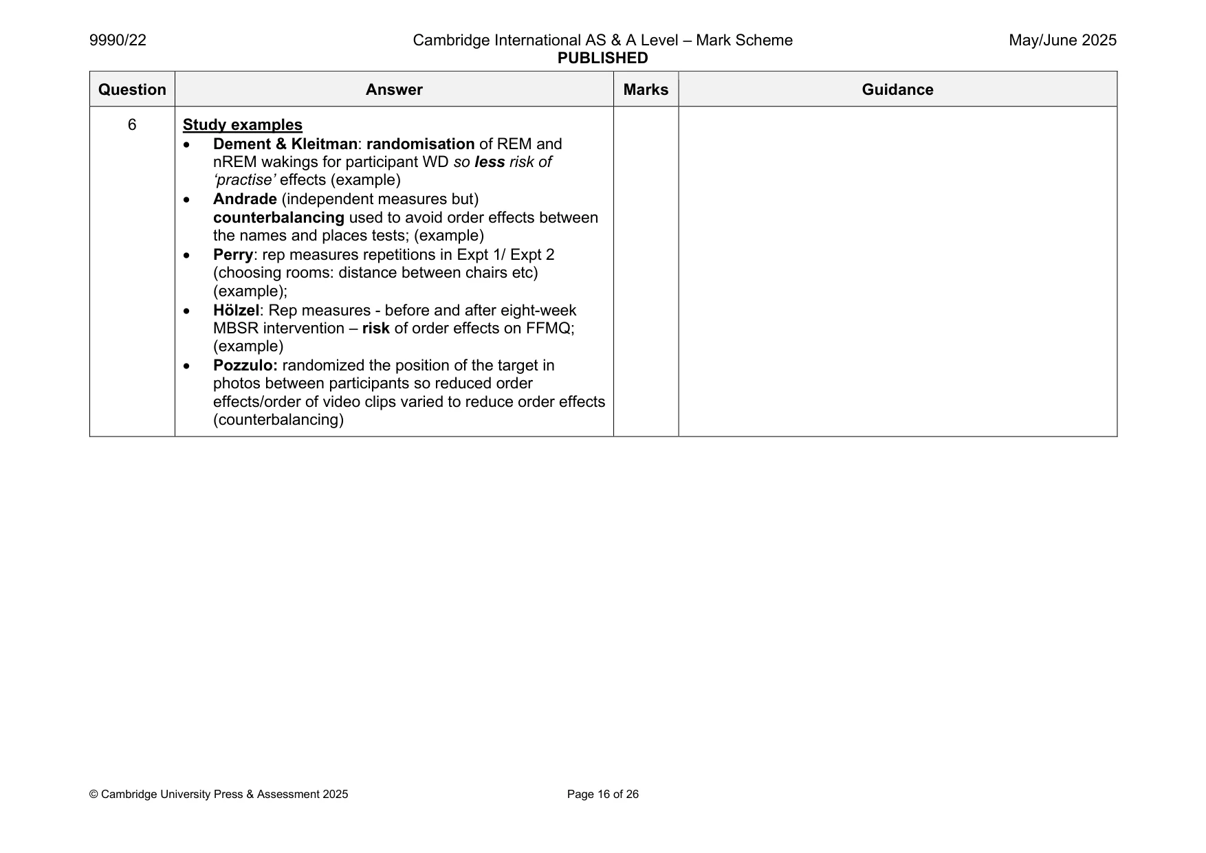 Mark scheme, page 16 of 26