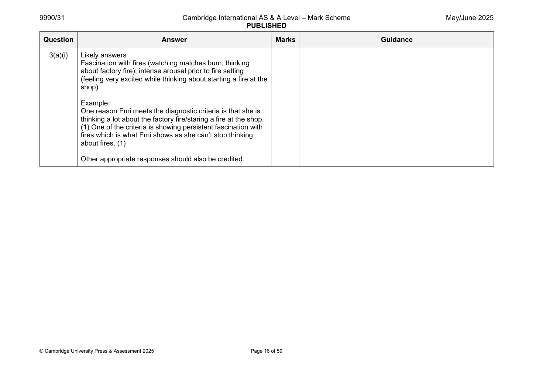 Mark scheme, page 16 of 59