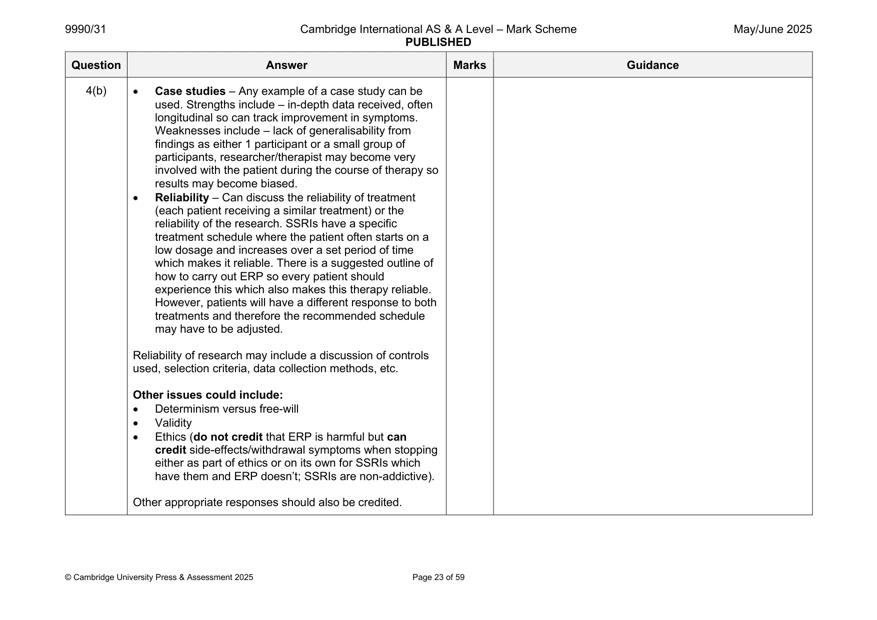 Mark scheme, page 23 of 59