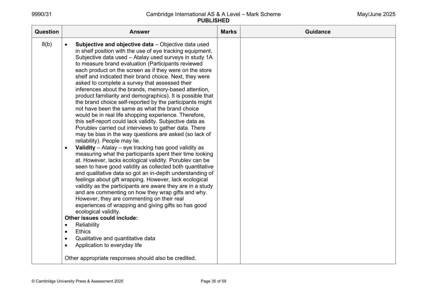 Mark scheme, page 35 of 59