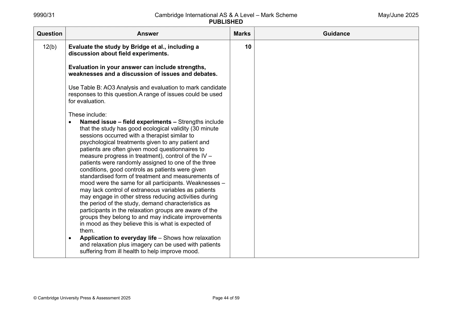Mark scheme, page 44 of 59