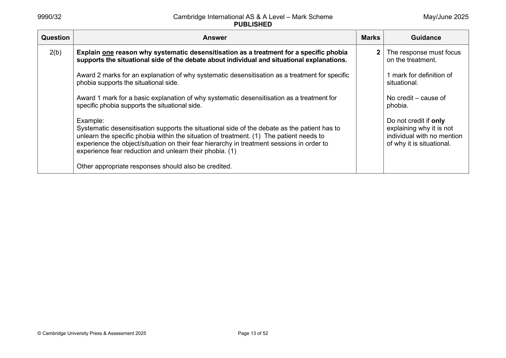 Mark scheme, page 13 of 52