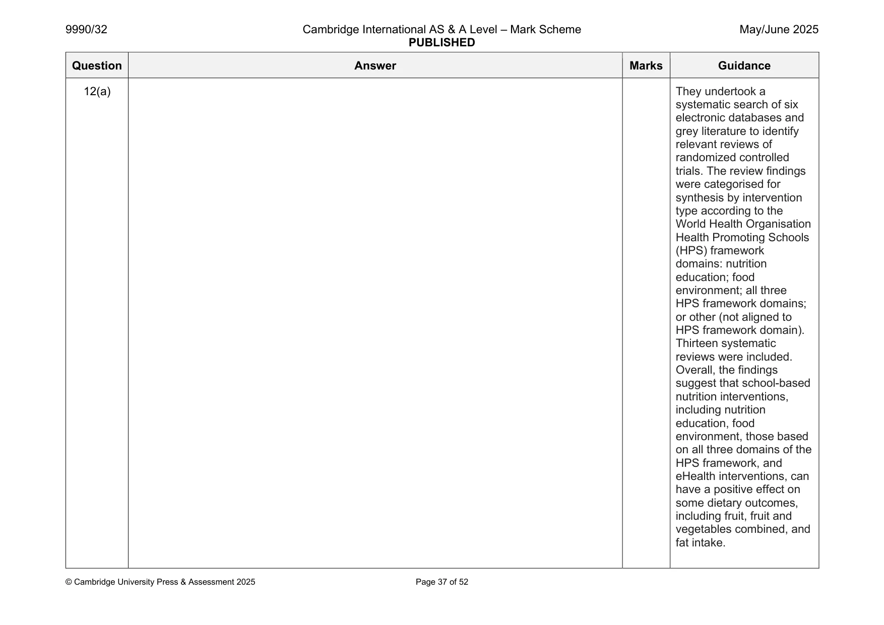 Mark scheme, page 37 of 52