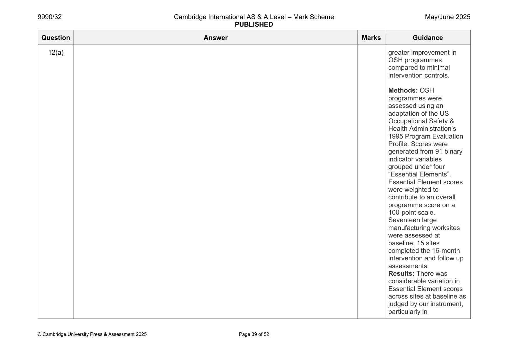 Mark scheme, page 39 of 52
