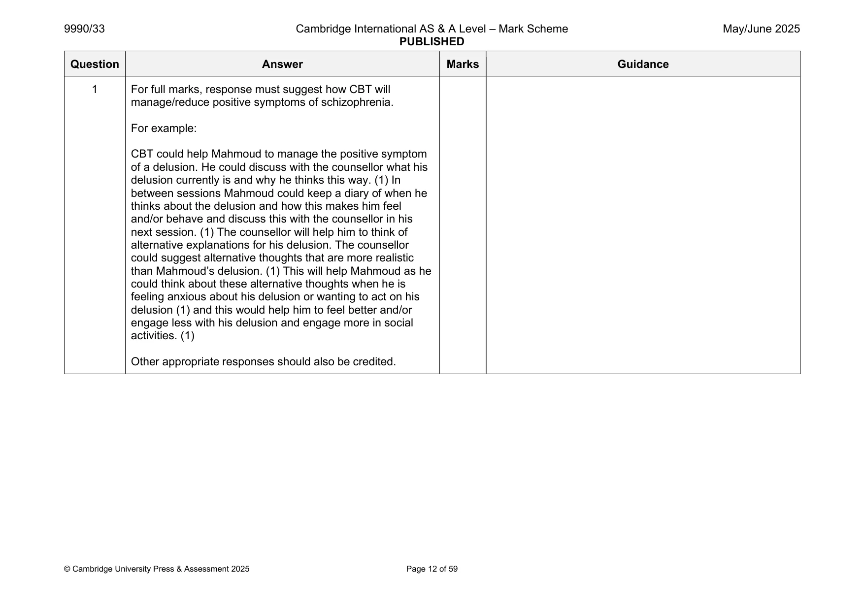 Mark scheme, page 12 of 59