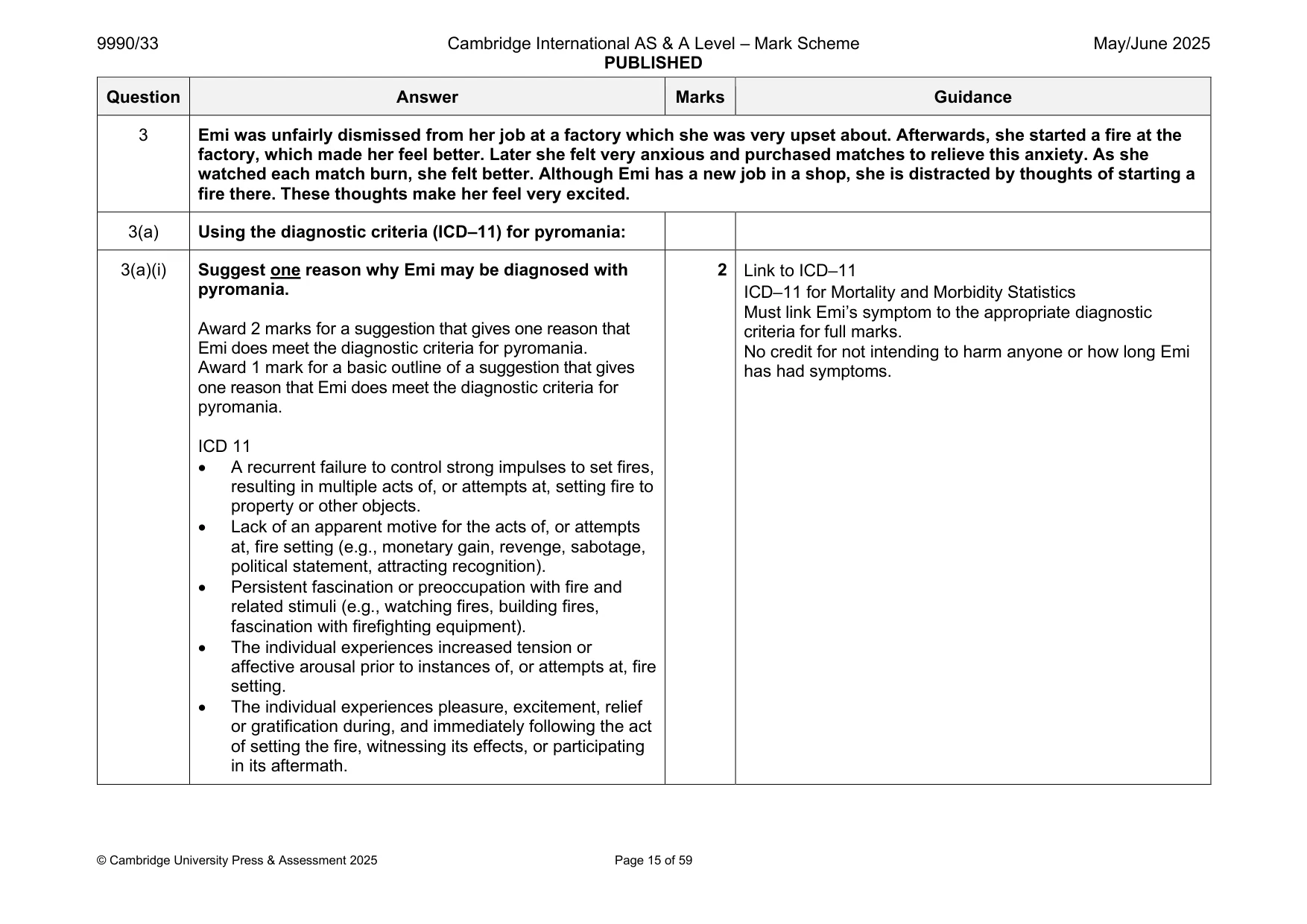 Mark scheme, page 15 of 59
