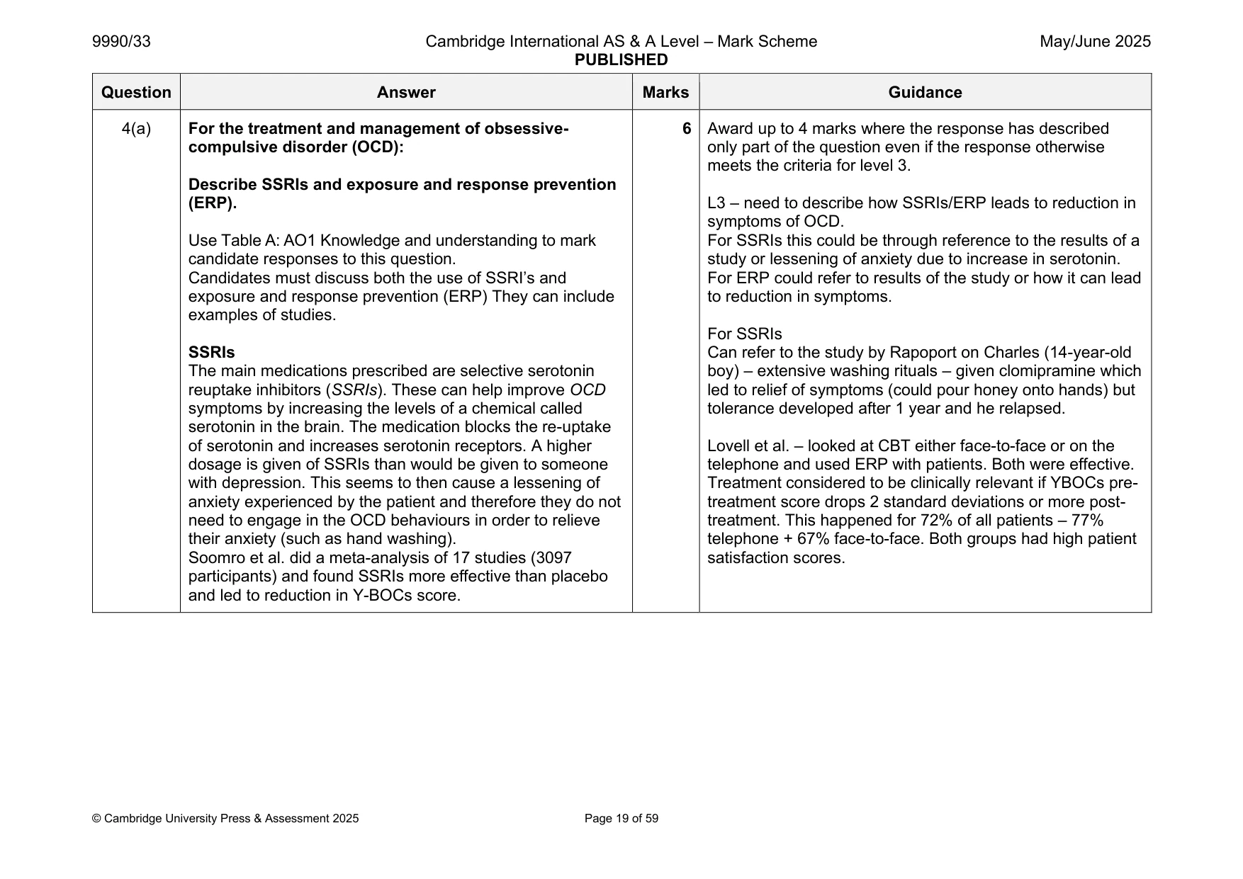 Mark scheme, page 19 of 59