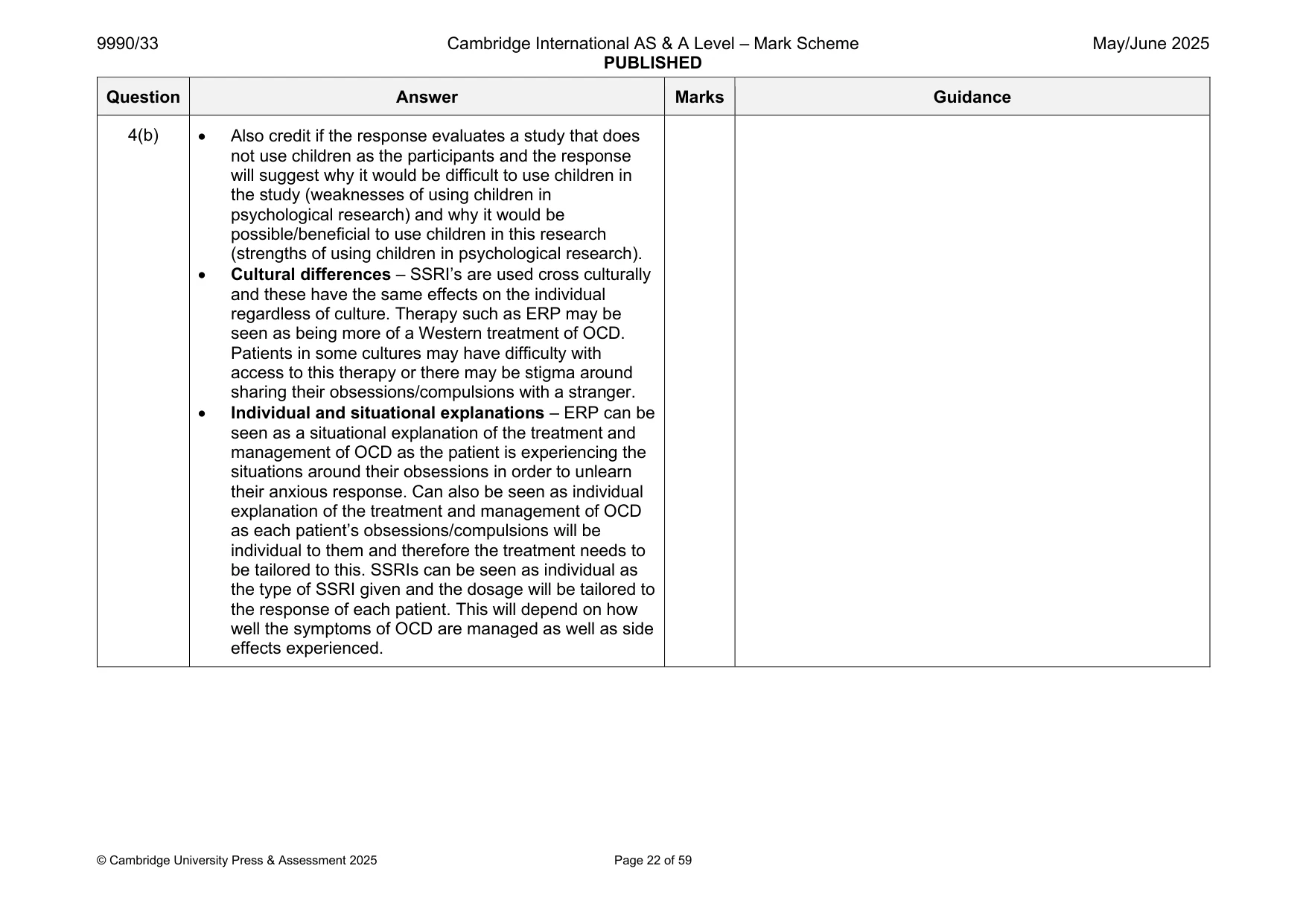 Mark scheme, page 22 of 59