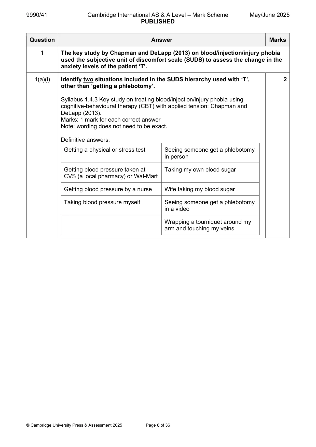 Mark scheme, page 8 of 36