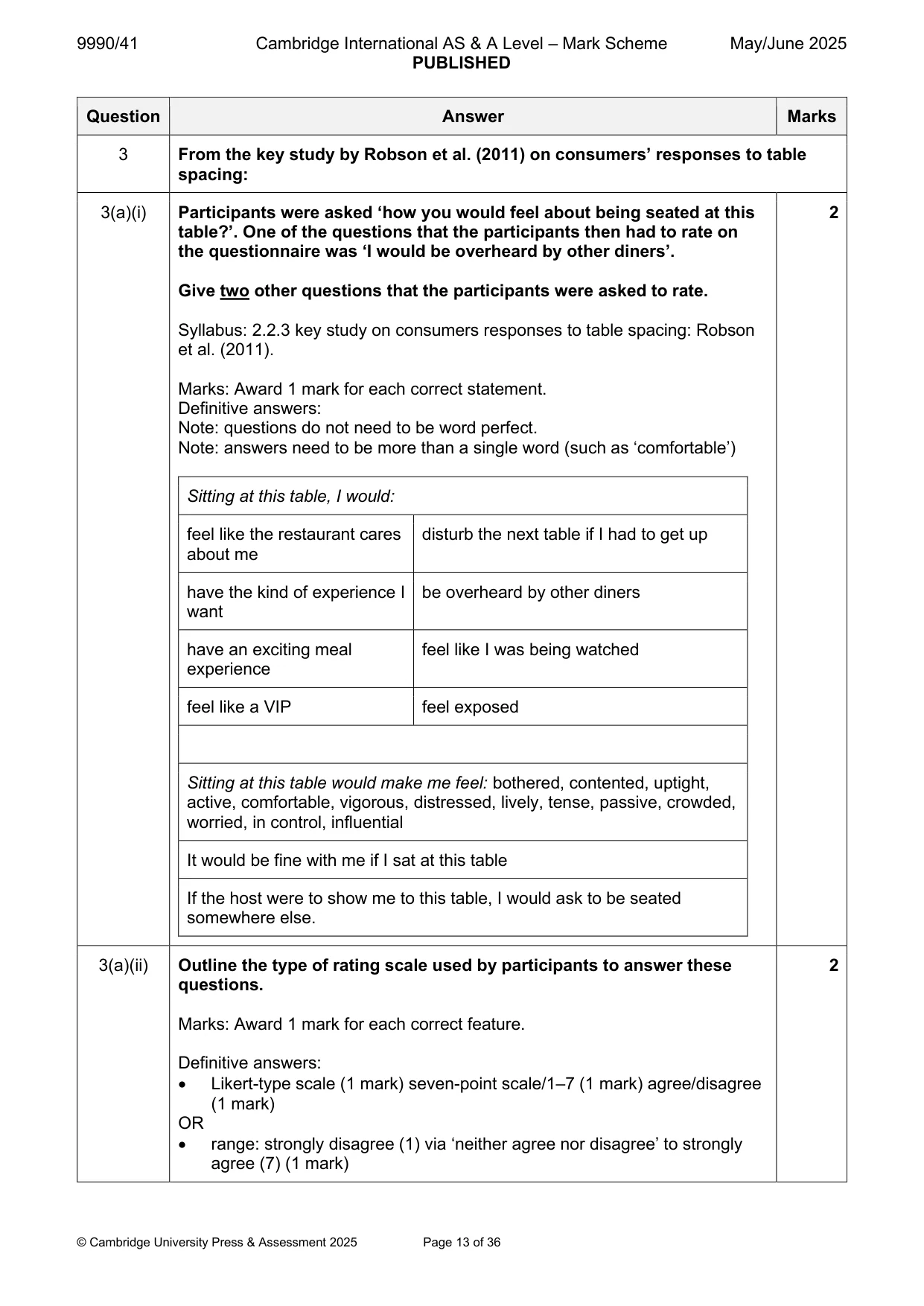 Mark scheme, page 13 of 36