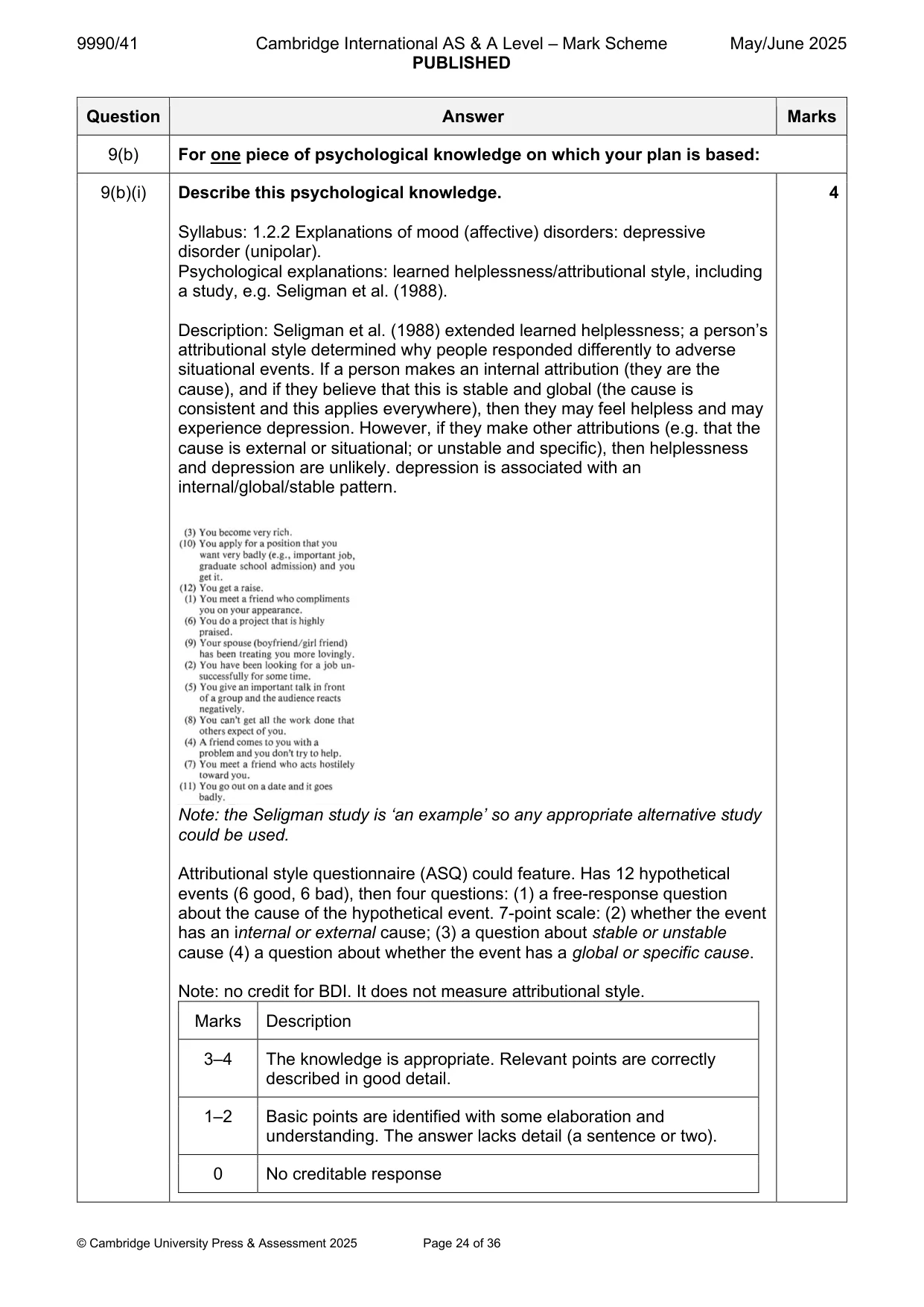 Mark scheme, page 24 of 36