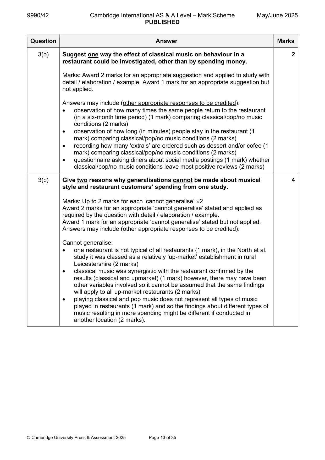 Mark scheme, page 13 of 35