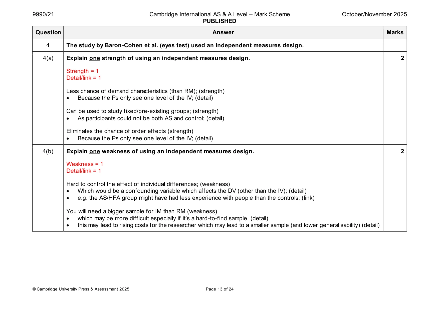 Mark scheme, page 13 of 24