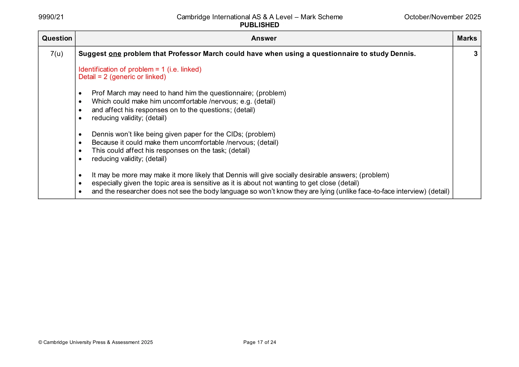 Mark scheme, page 17 of 24