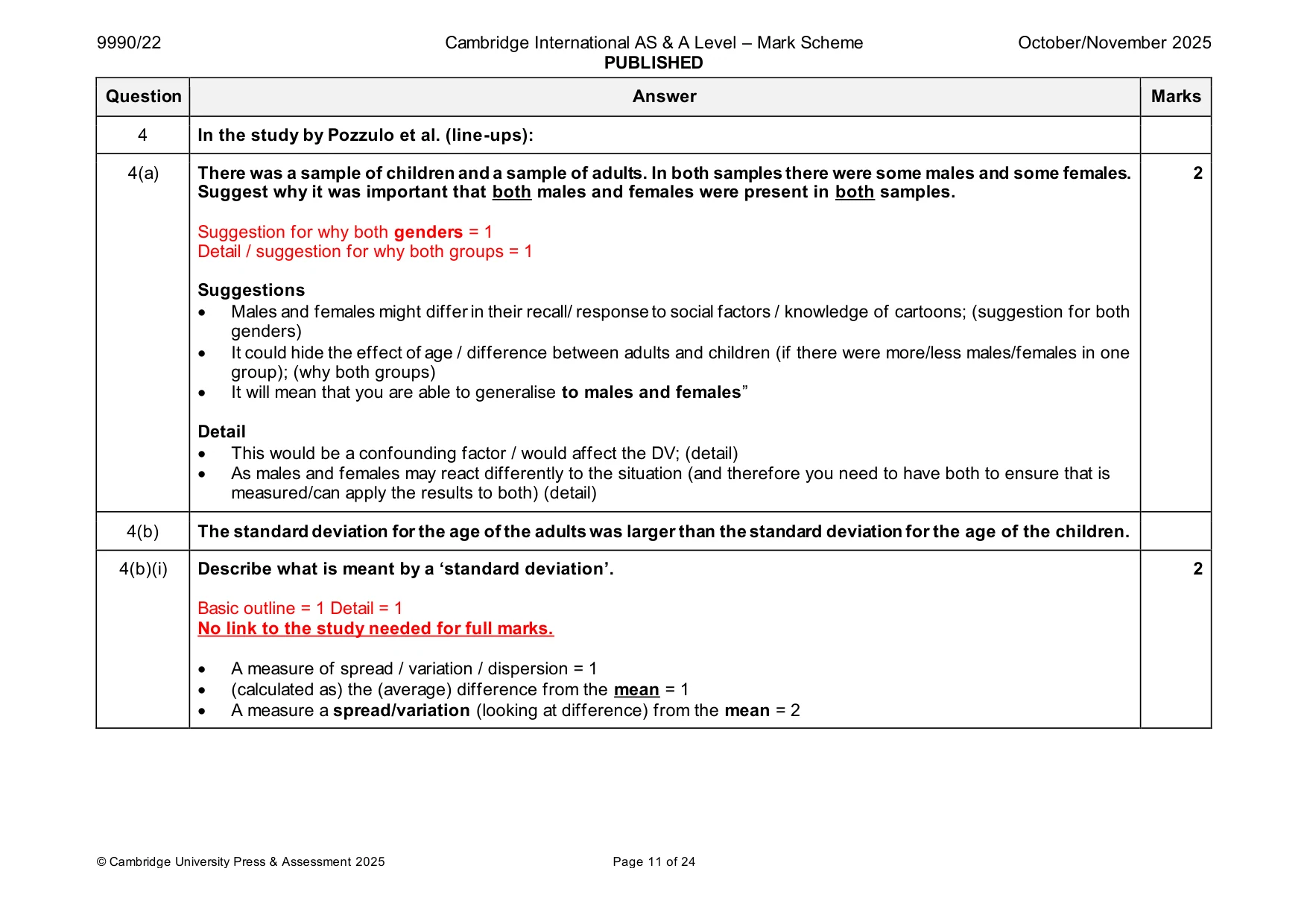Mark scheme, page 11 of 24