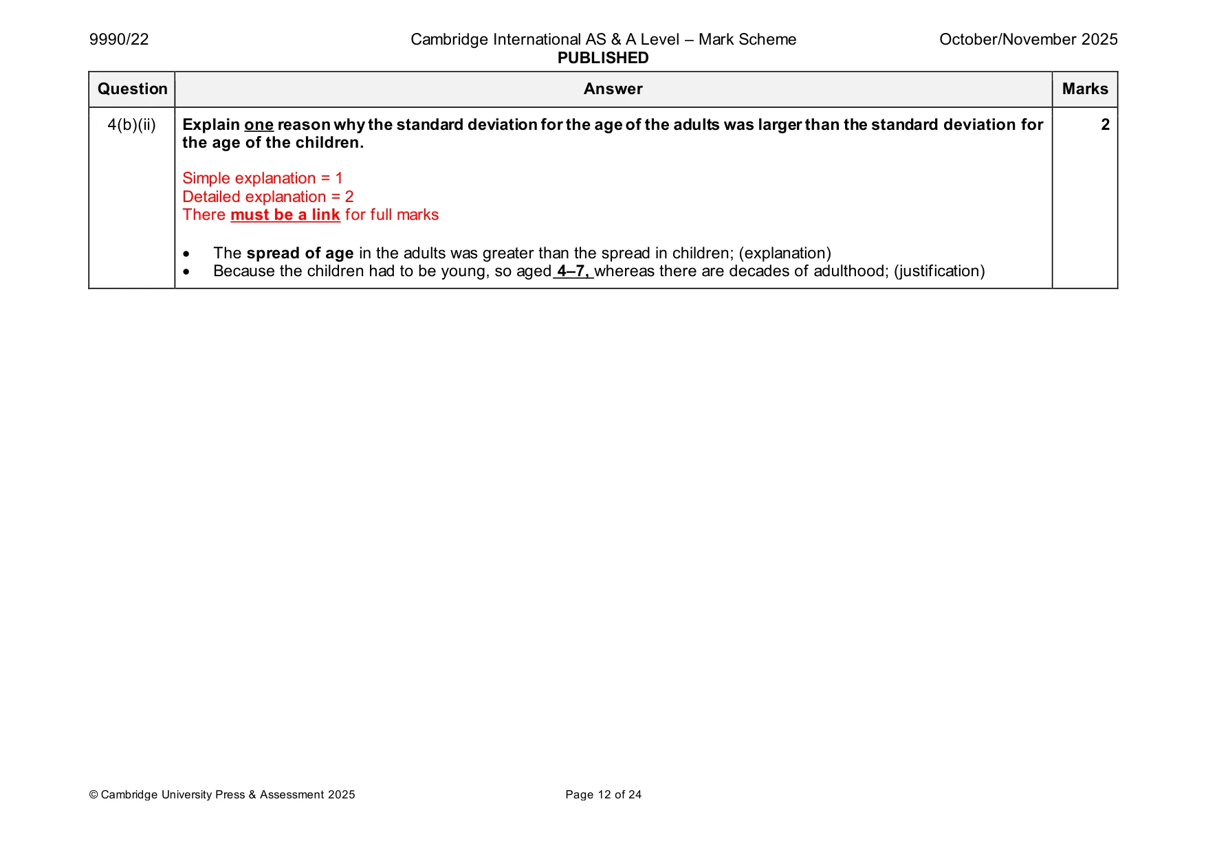Mark scheme, page 12 of 24