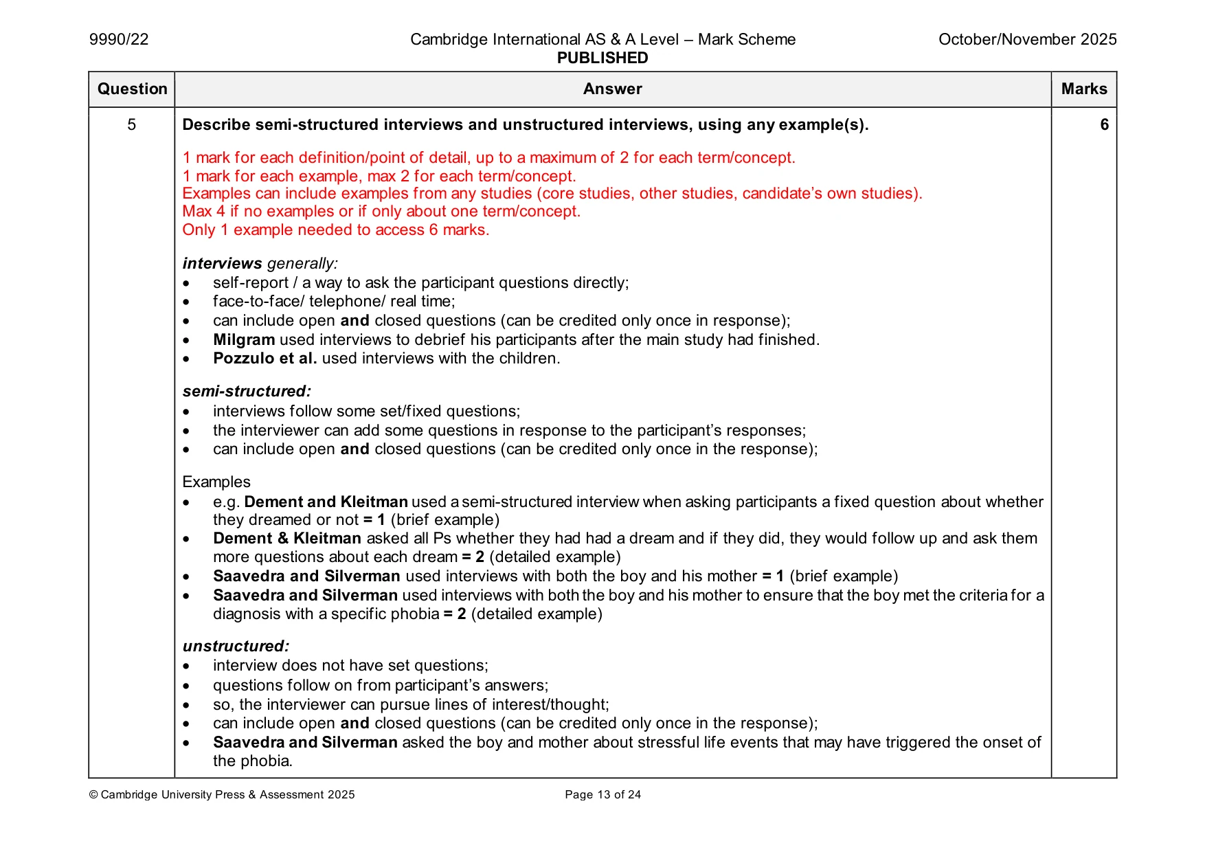 Mark scheme, page 13 of 24