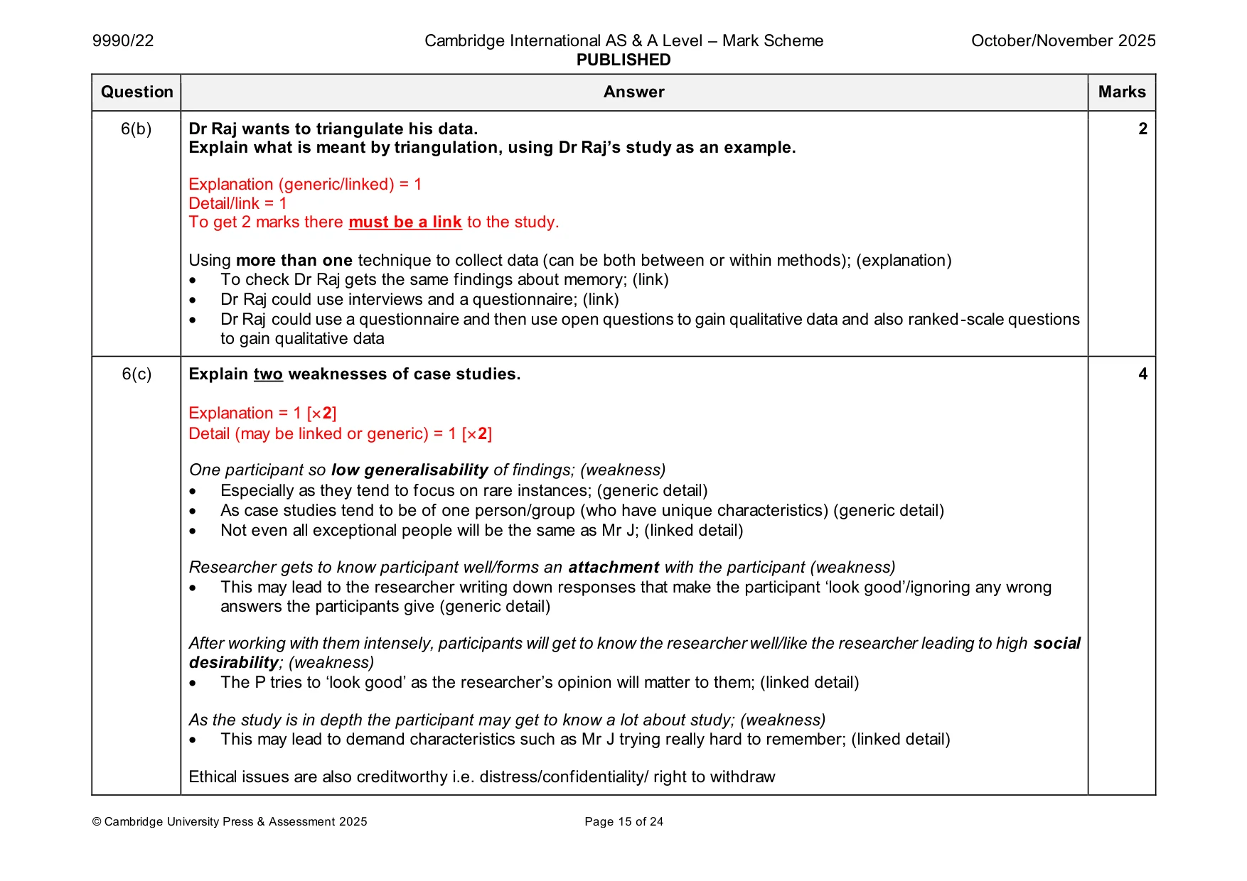 Mark scheme, page 15 of 24