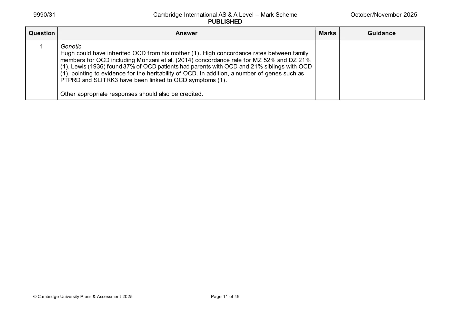 Mark scheme, page 11 of 49