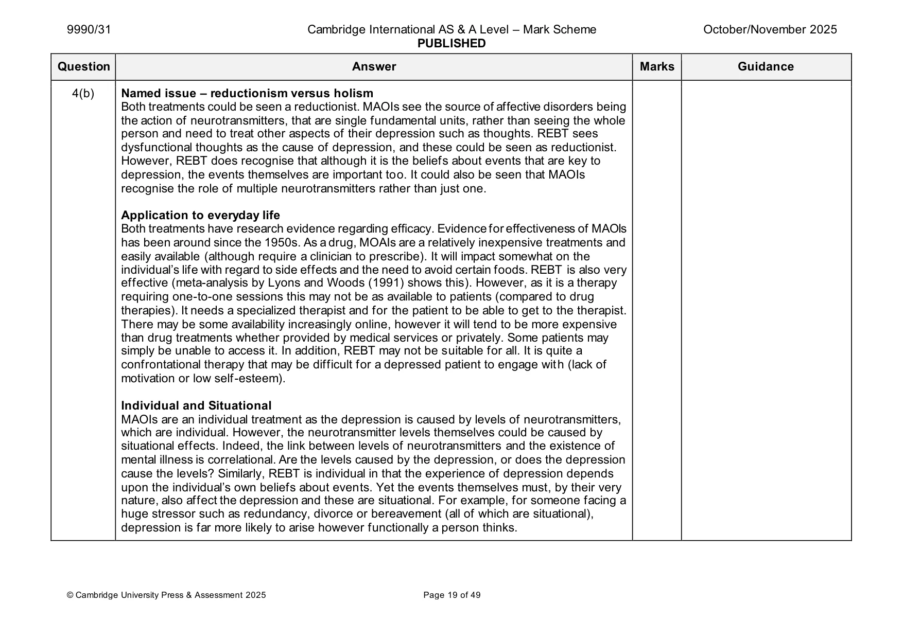 Mark scheme, page 19 of 49