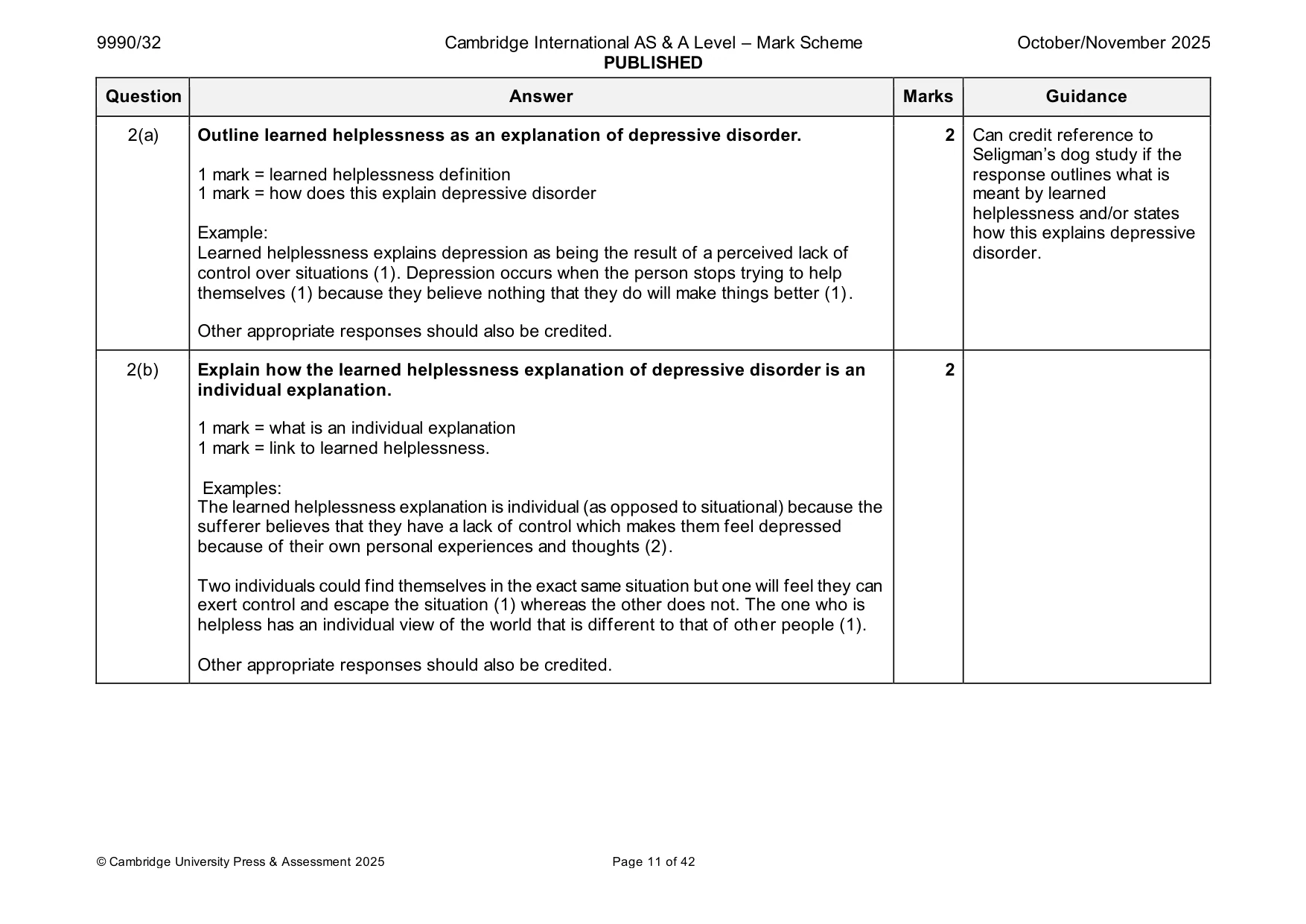 Mark scheme, page 11 of 42