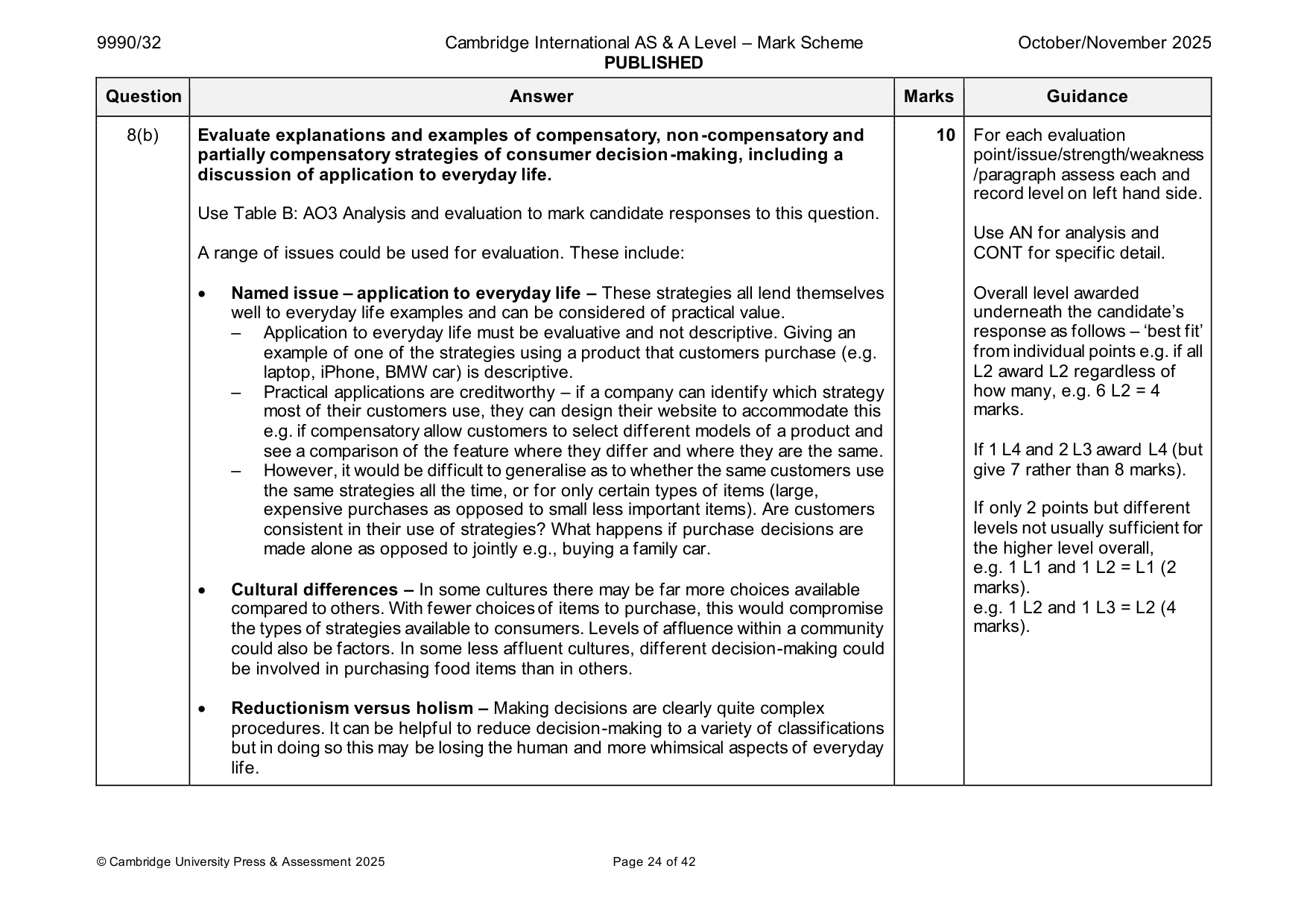 Mark scheme, page 24 of 42