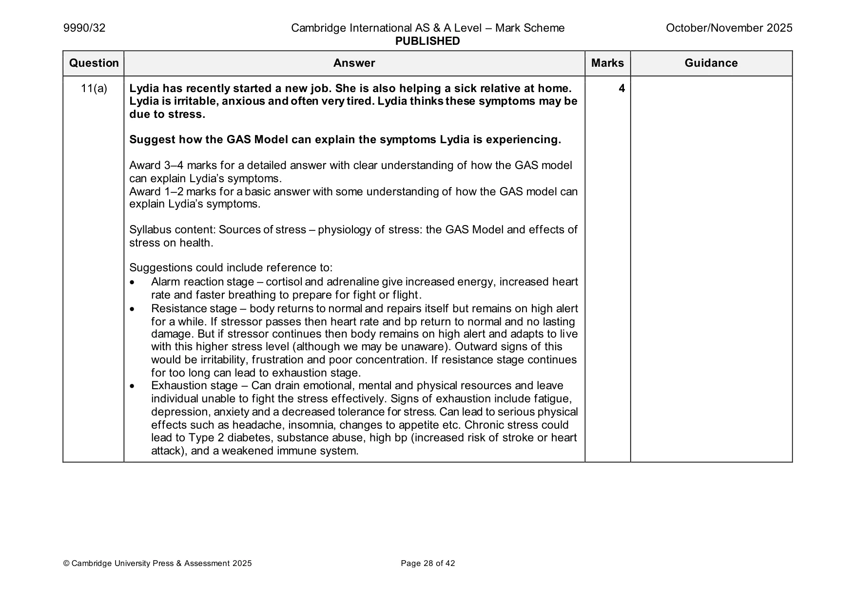Mark scheme, page 28 of 42
