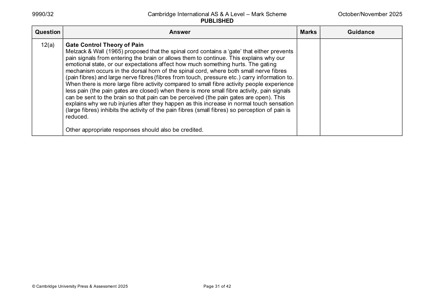Mark scheme, page 31 of 42