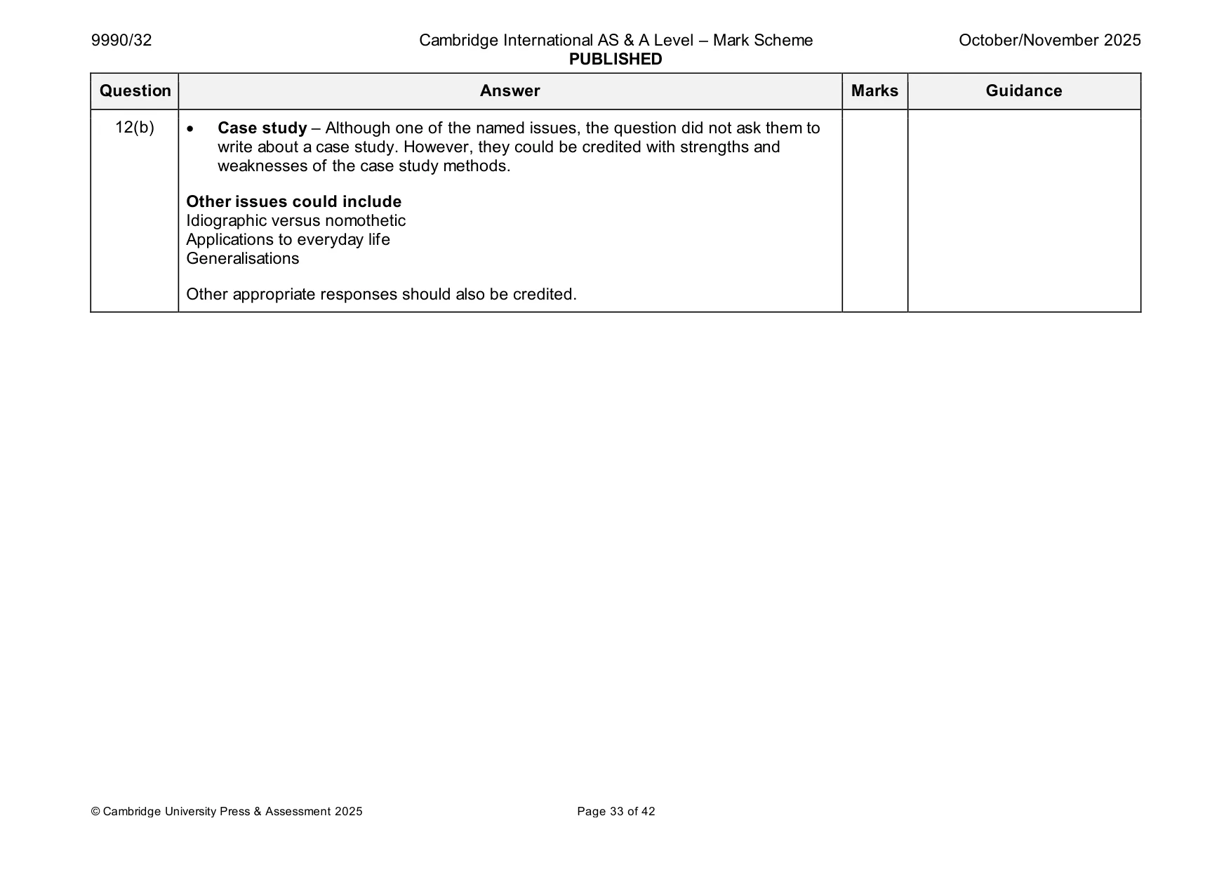 Mark scheme, page 33 of 42