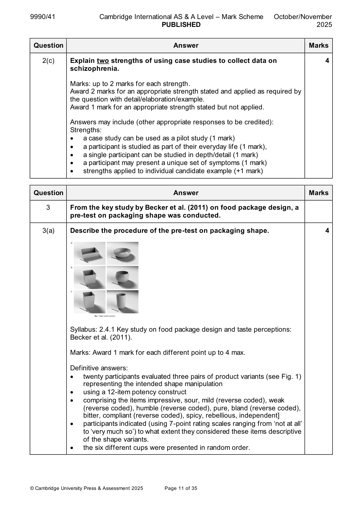 Mark scheme, page 11 of 35