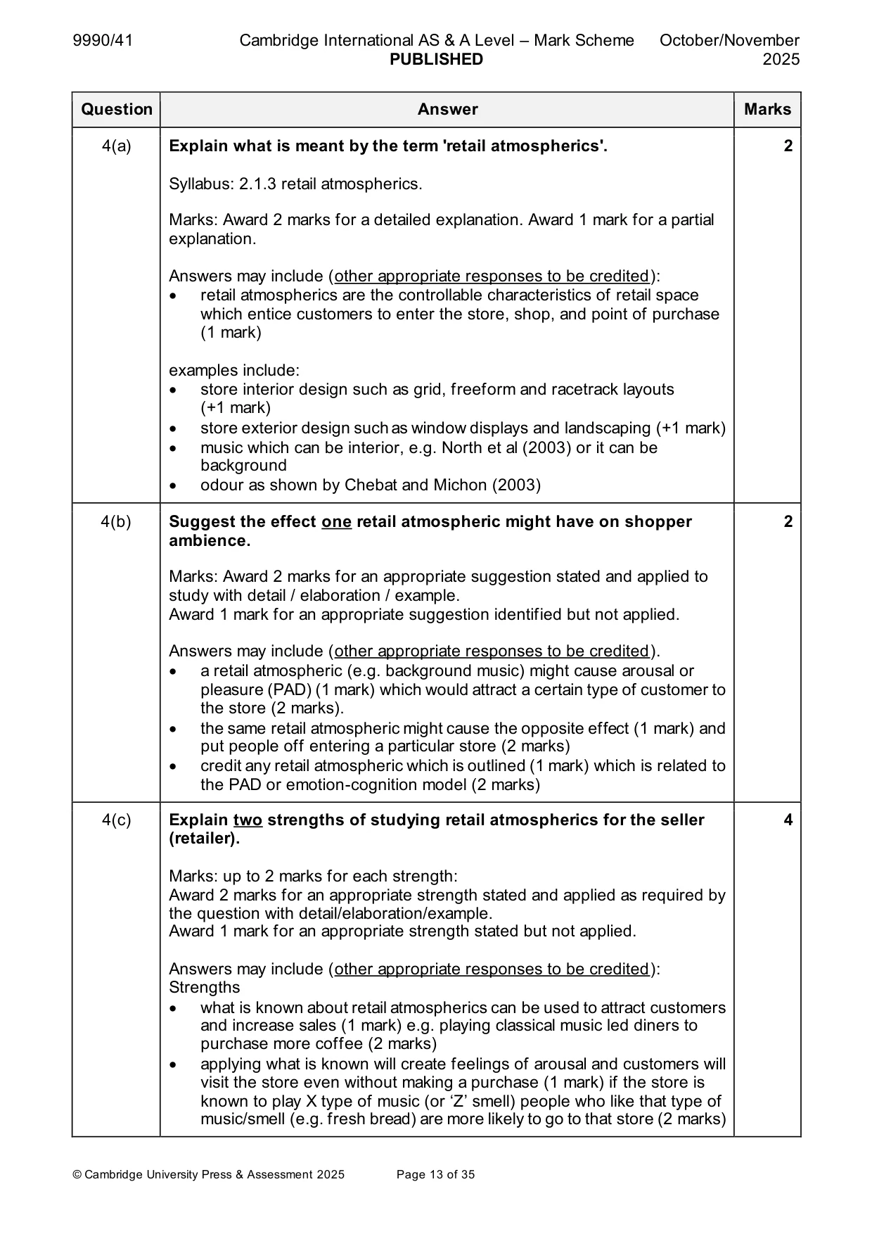 Mark scheme, page 13 of 35