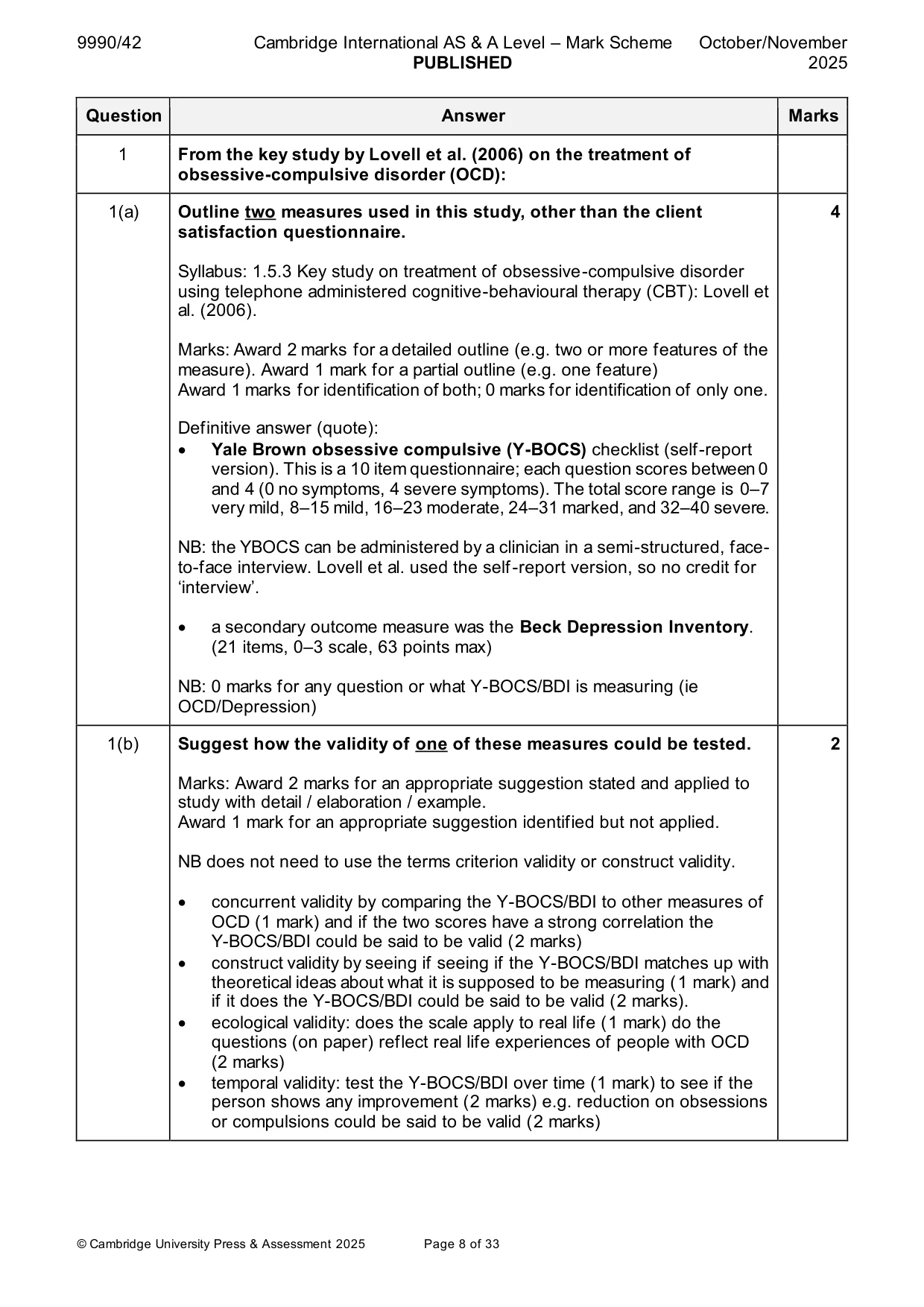 Mark scheme, page 8 of 33