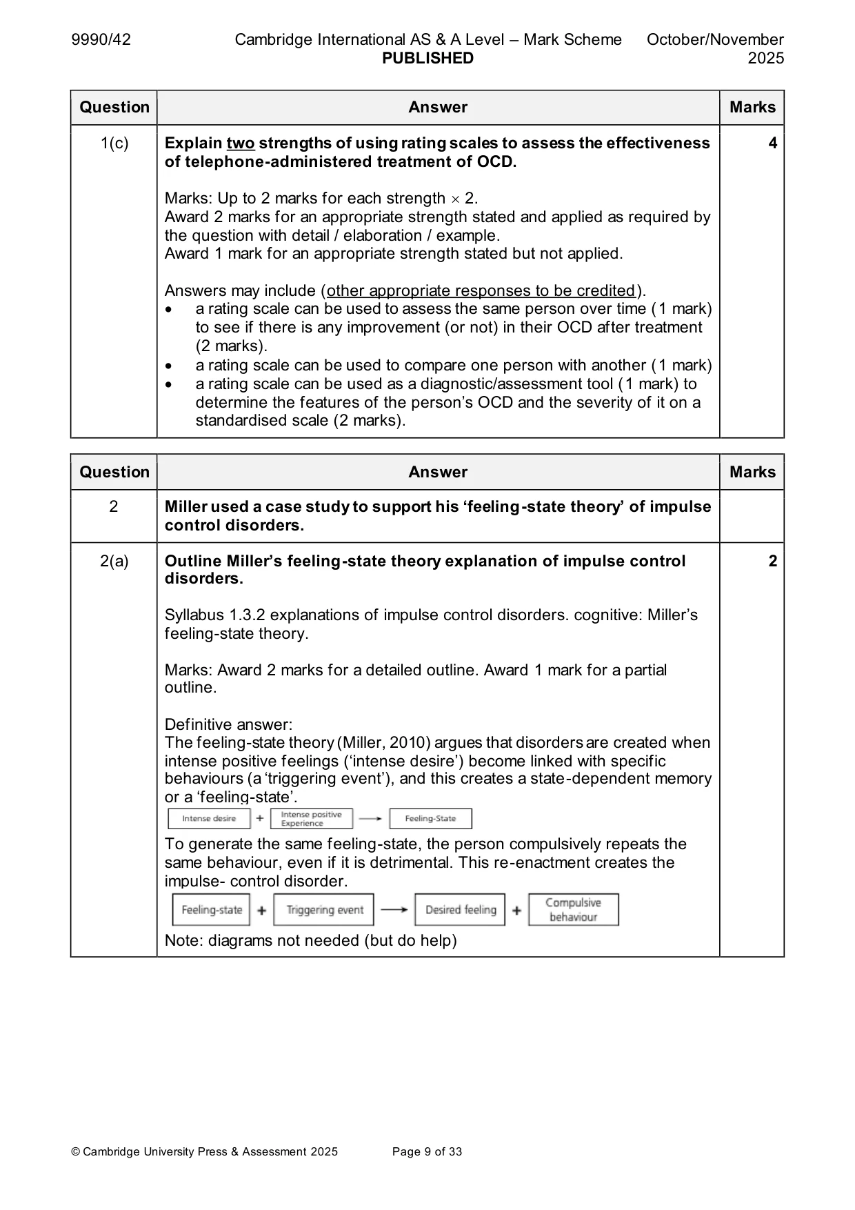 Mark scheme, page 9 of 33