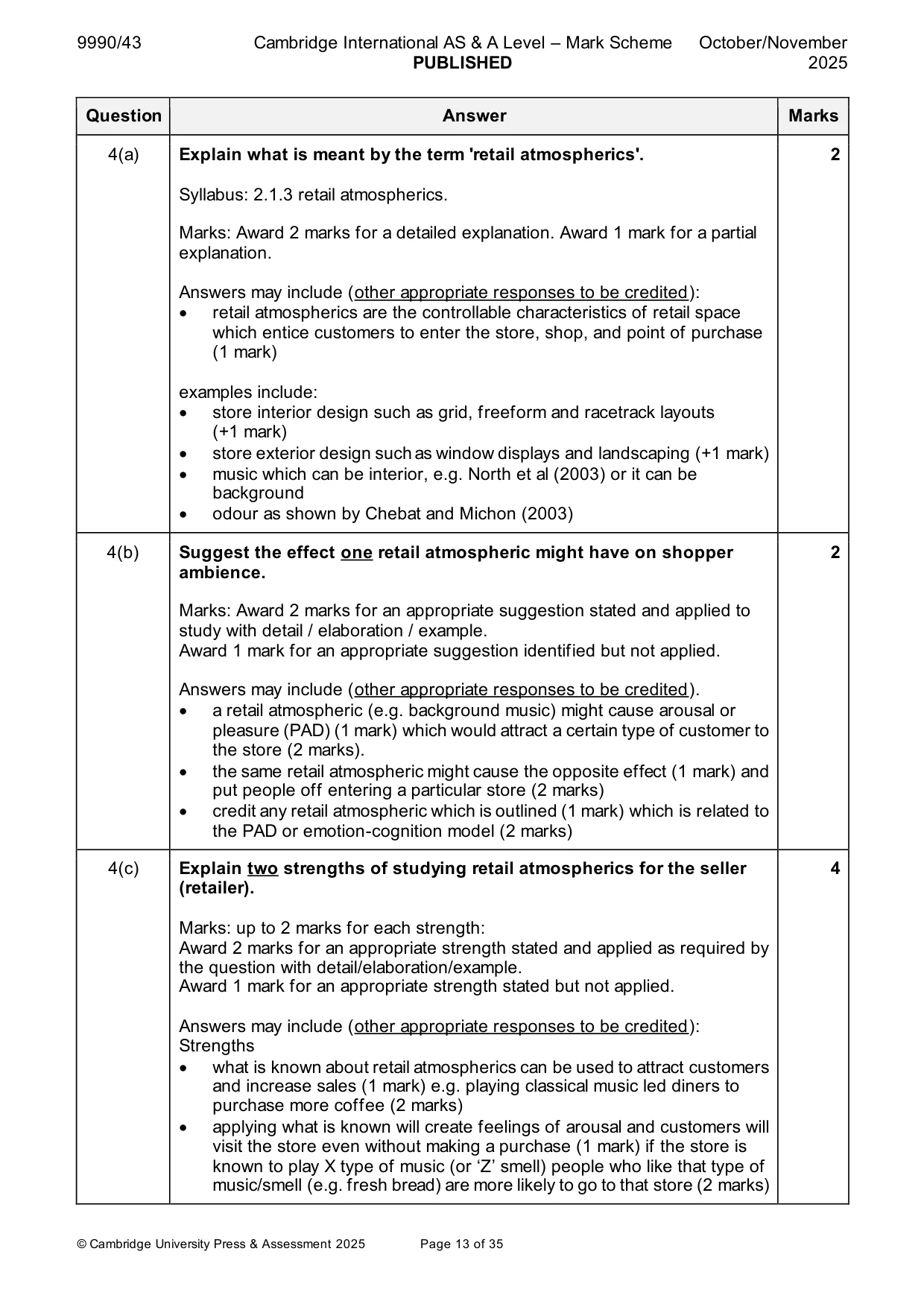 Mark scheme, page 13 of 35