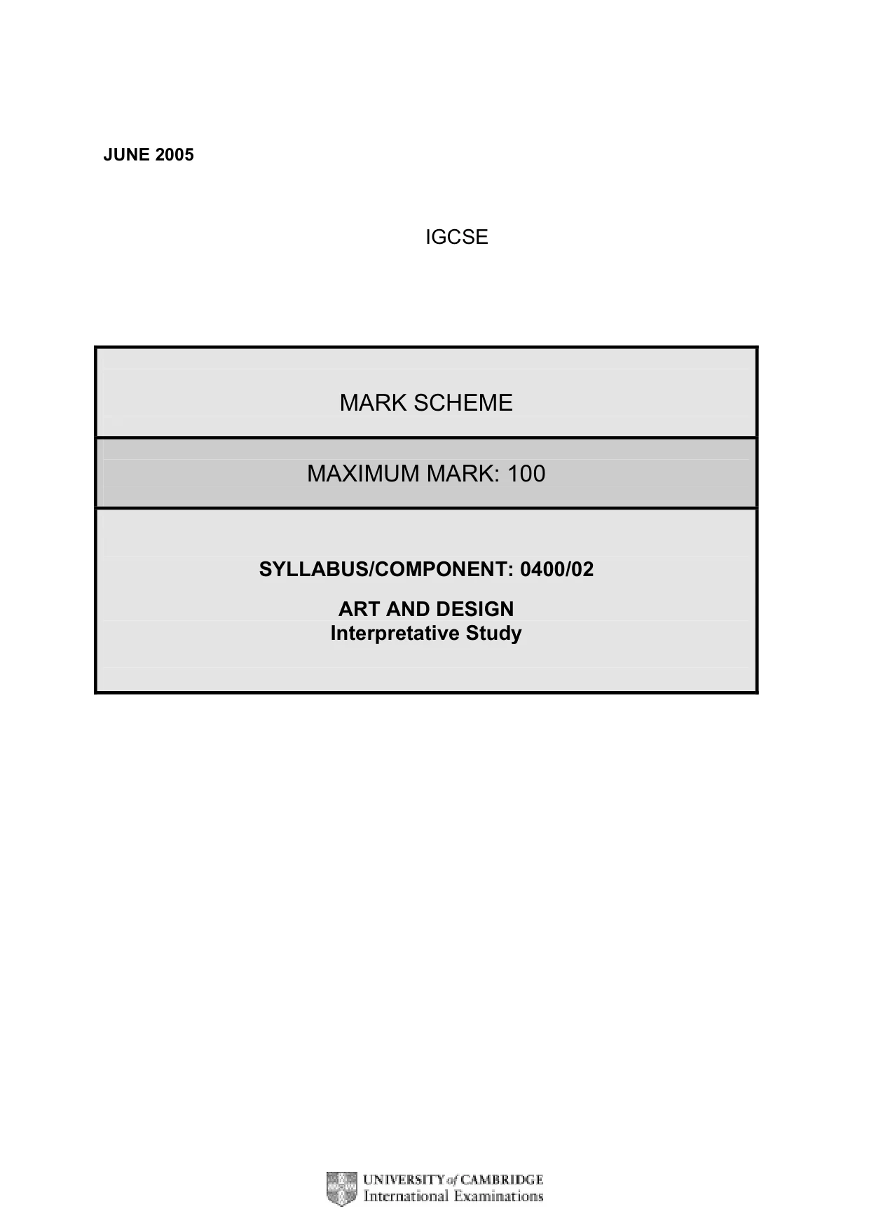 Mark scheme, page 3 of 4
