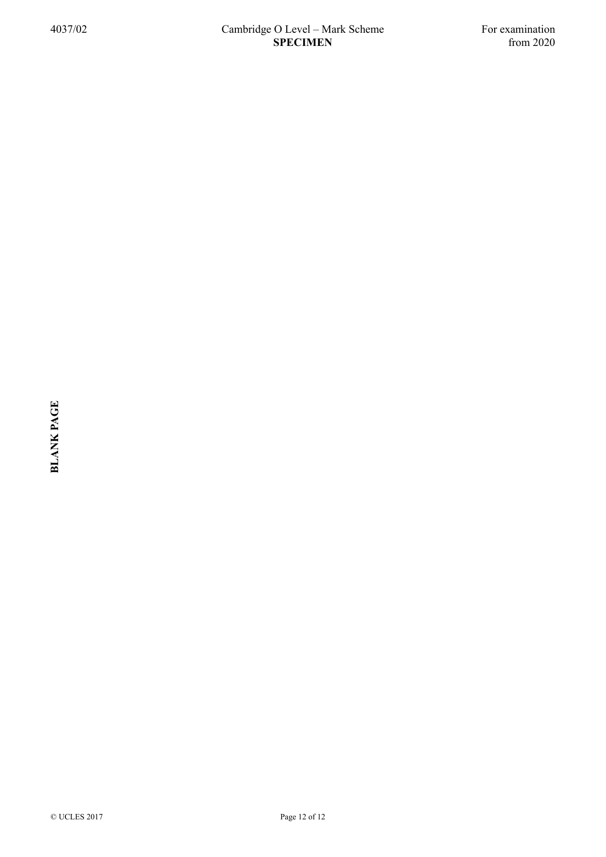 Cambridge IGCSE Art and Design 0400 2024 Feb/March Paper 2 · Variant 0 question paper, page 12 of 12