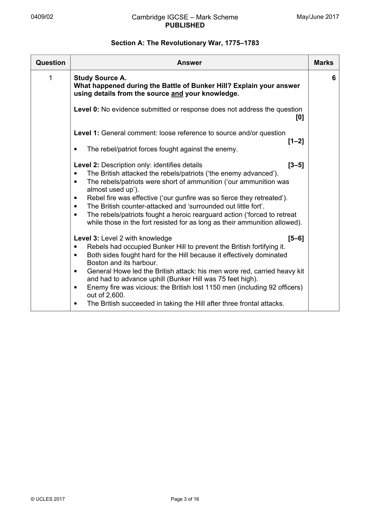 Mark scheme, page 3 of 16