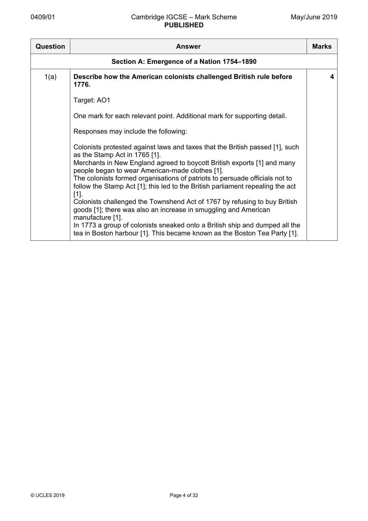 Mark scheme, page 4 of 32