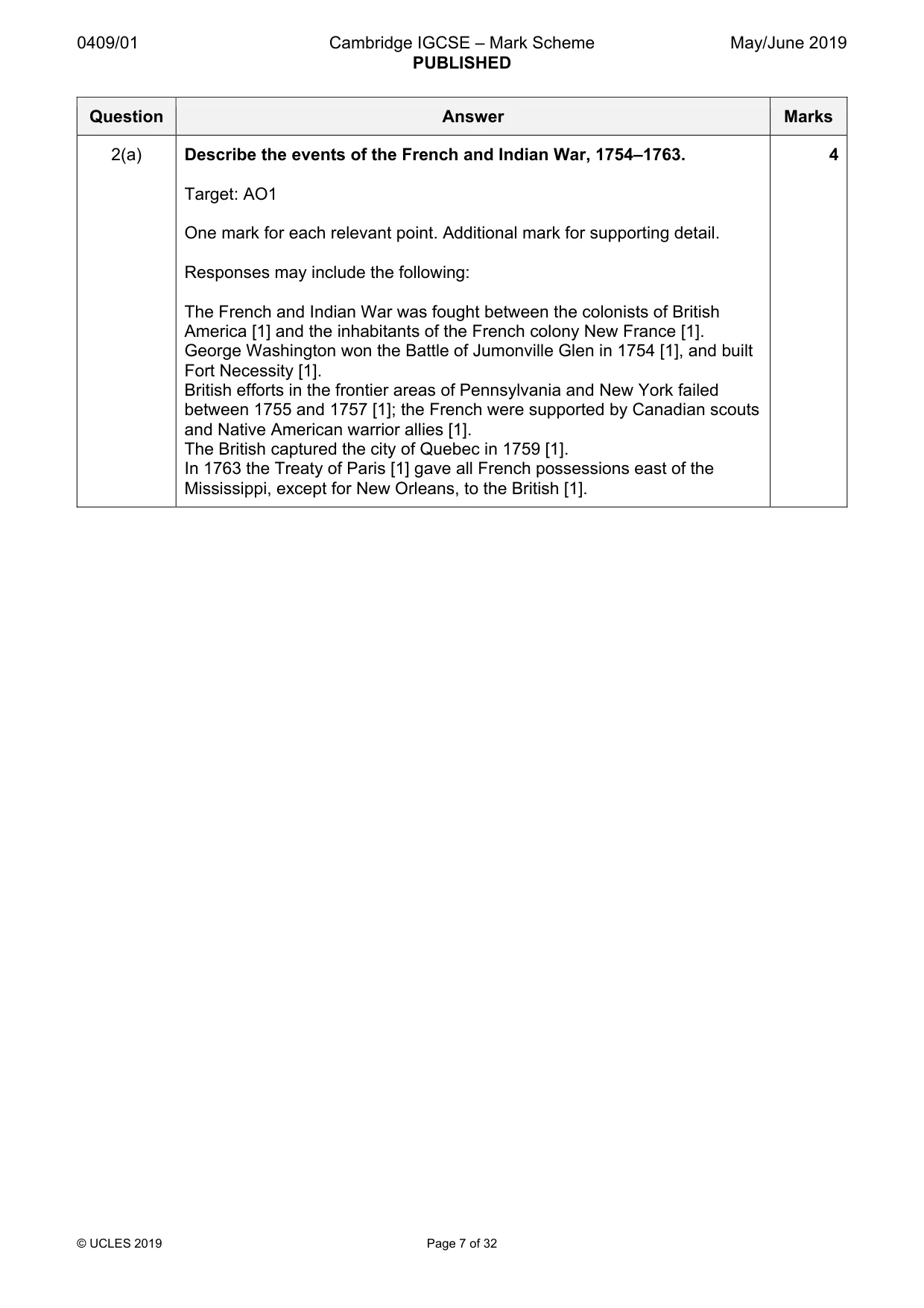 Mark scheme, page 7 of 32