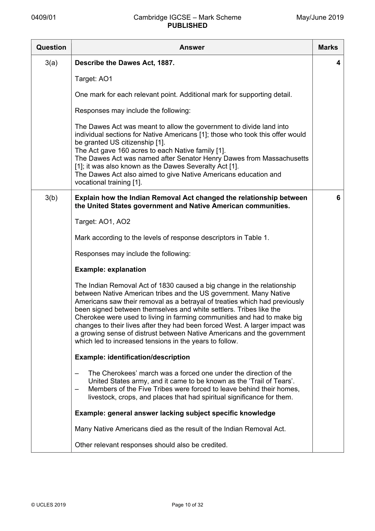 Mark scheme, page 10 of 32