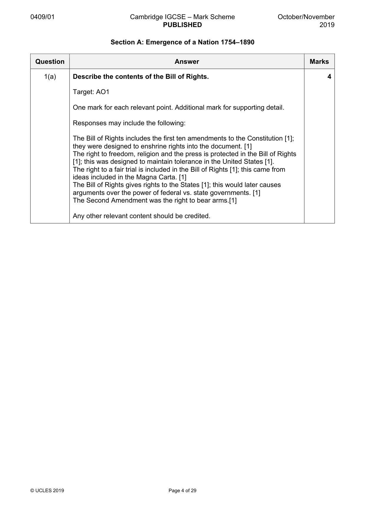 Mark scheme, page 4 of 29