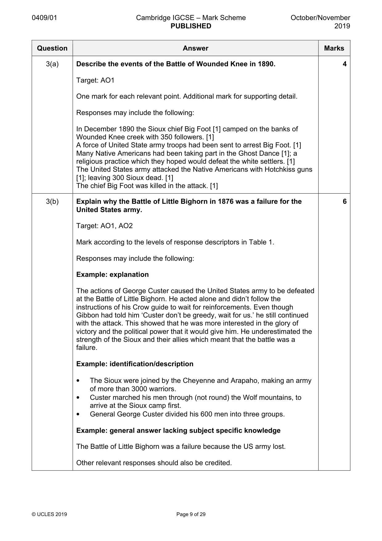 Mark scheme, page 9 of 29