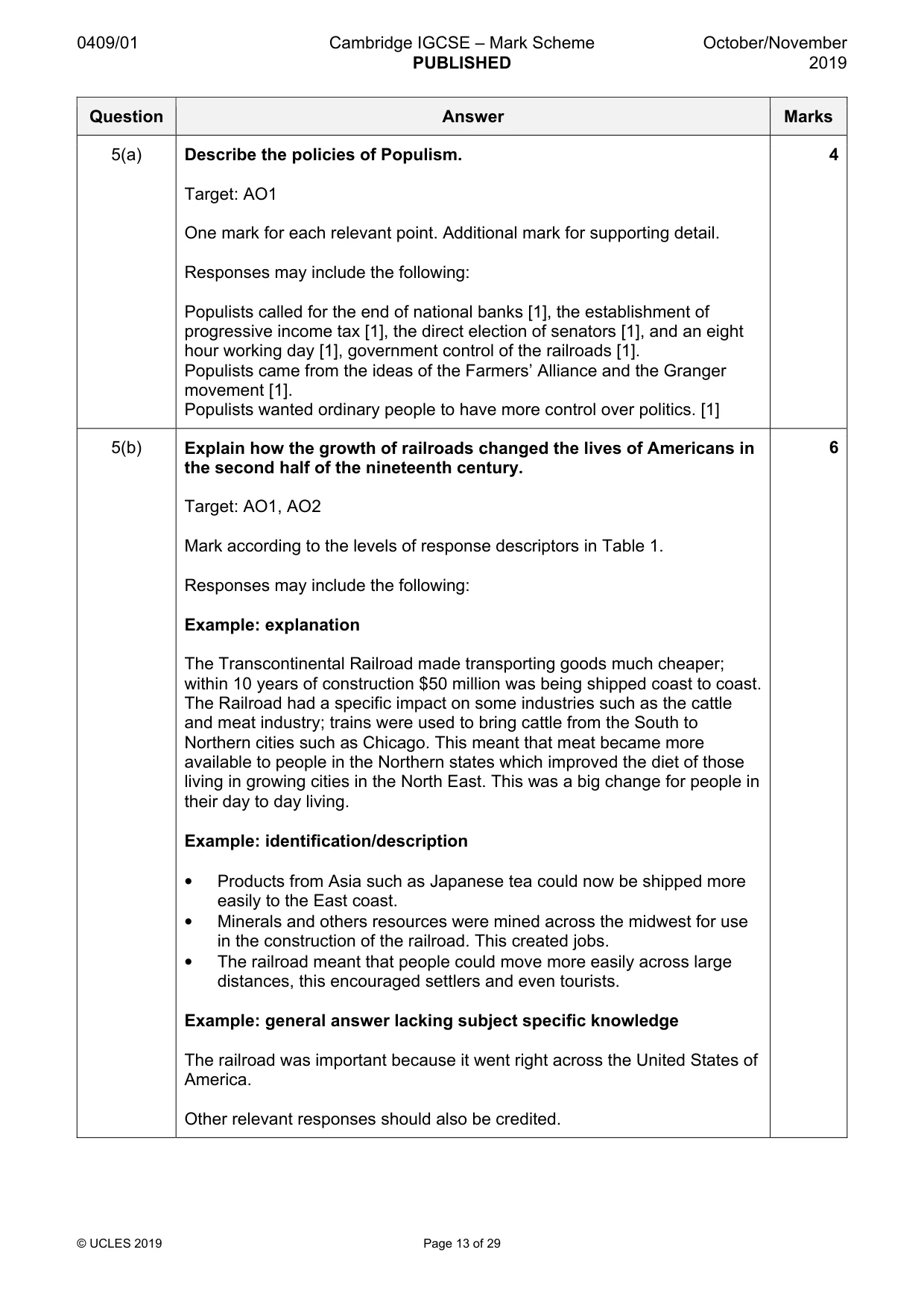 Mark scheme, page 13 of 29