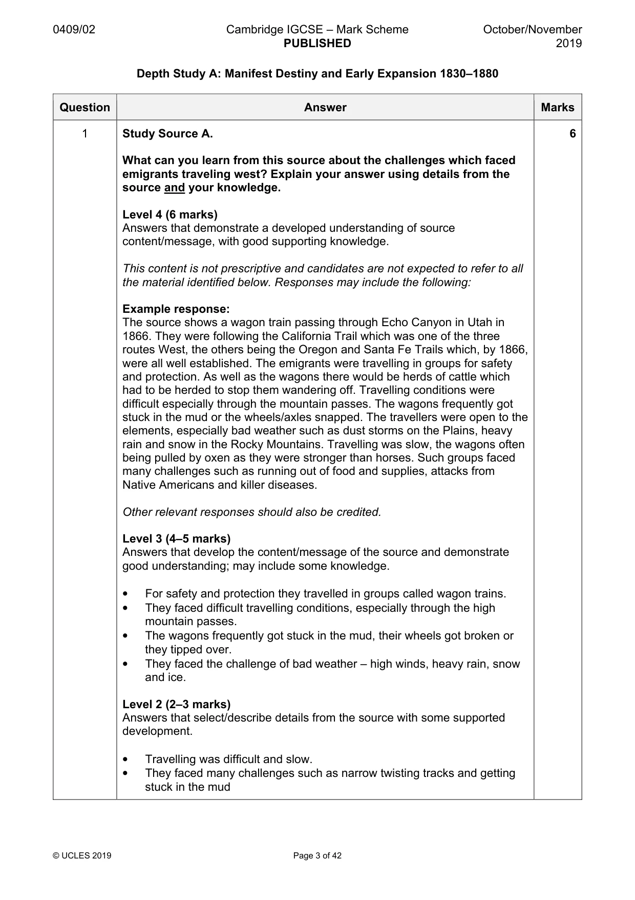 Mark scheme, page 3 of 42
